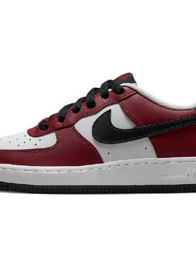 Nike Air Force 1 Low Team Red 低帮 板鞋 GS 白红色