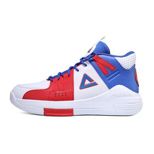 匹克 外场 减震防滑耐磨 高帮 篮球鞋 白红