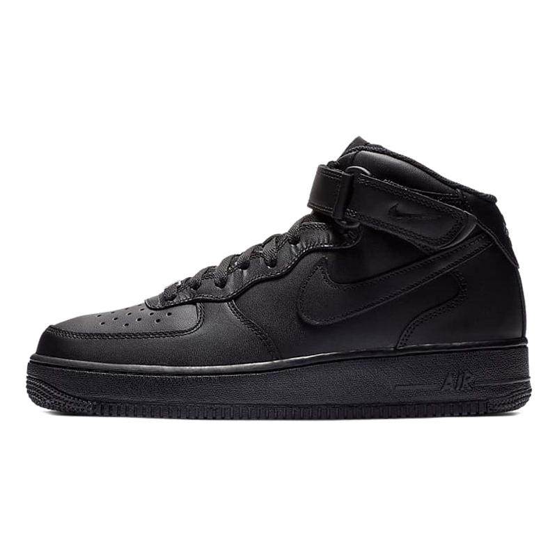 Nike Air Force 1 Mid Black 防滑轻便 中帮 板鞋 男女同款,运动鞋new,跑步鞋,淘宝优惠券,粉丝福利购,淘宝优惠卷
