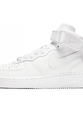Nike Air Force 1 07 合成革 中帮 板鞋 女款 纯白