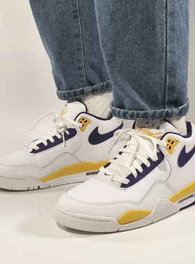 耐克 Nike Flight Legacy AJ4 湖人实战篮球鞋 BQ4212-102