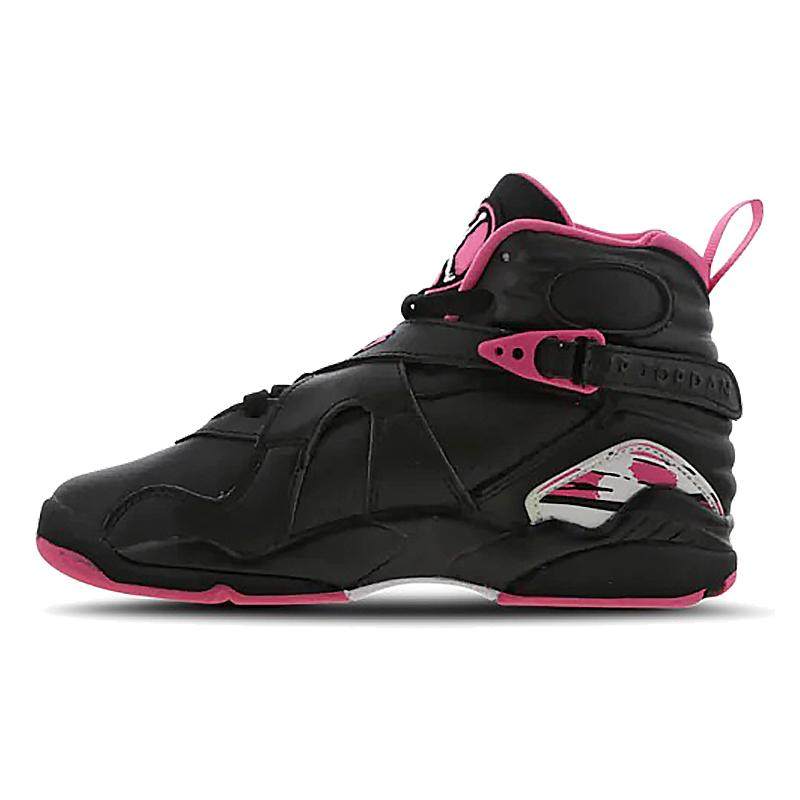 Jordan Air Jordan 8 Mid 中帮 复古篮球鞋 GS 黑粉