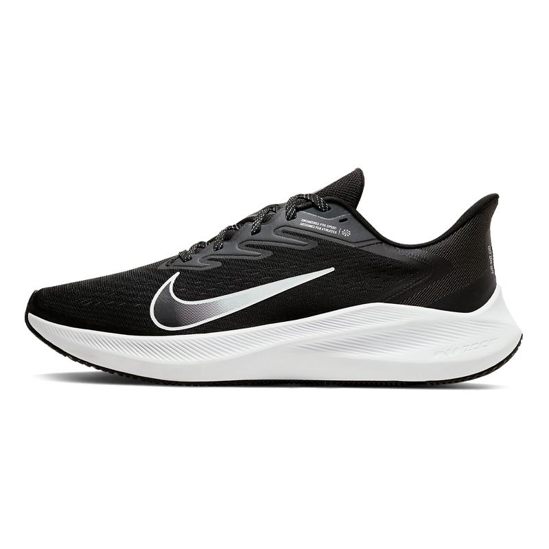 Nike Zoom Winflo 7 日常训练 专业 低帮 跑步鞋 男款 黑白