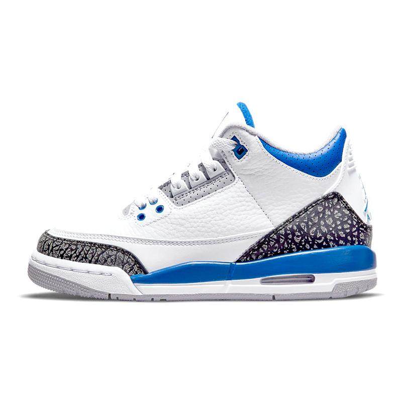 Air Jordan 3 Retro (GS) Racer Blue 赛车蓝 小闪电 中帮复