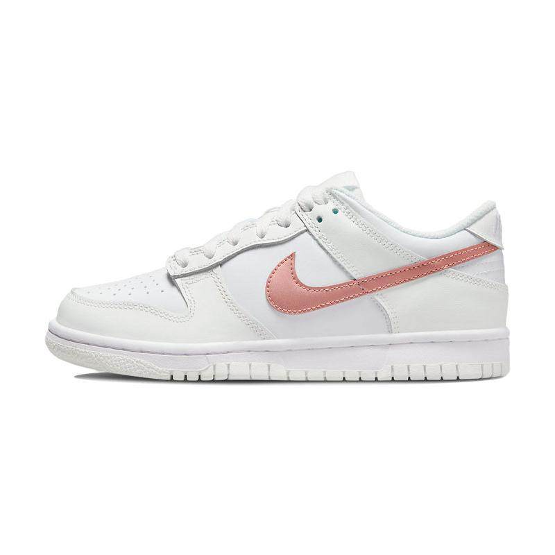 Nike Dunk 二层牛皮 复古休闲 防滑耐磨轻便 低帮 板鞋 GS 白