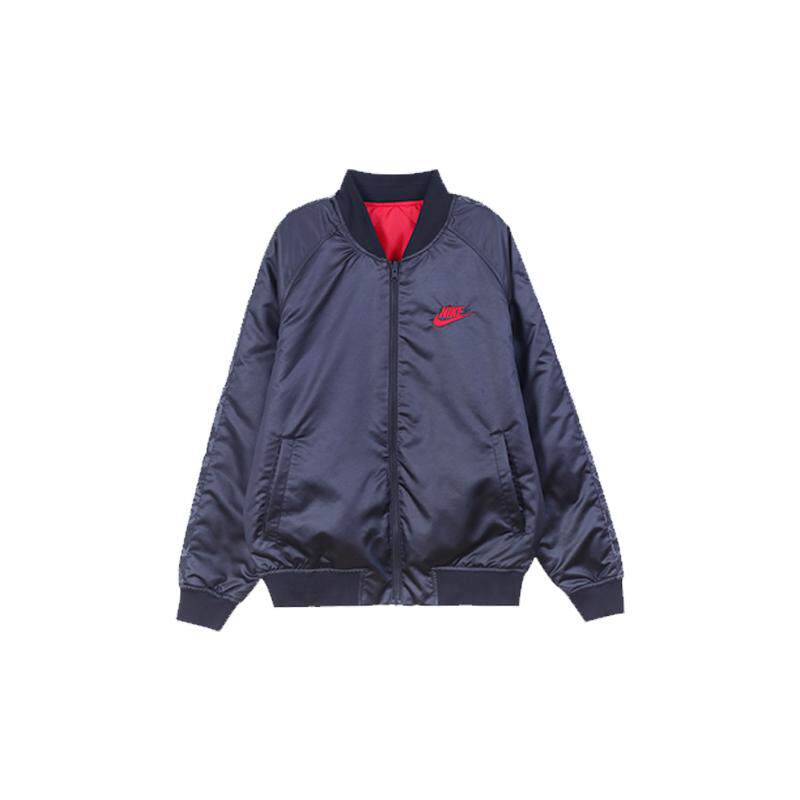 Nike Sportswear Swoosh 双色双面穿飞行员夹克 男款 黑色