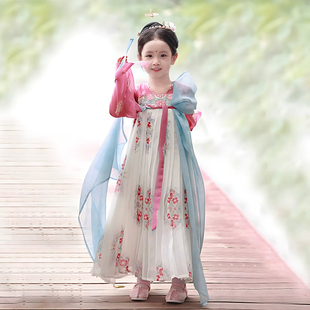 汉服女童2026新款古风超仙公主裙仙女风古典舞演出服小女孩连衣裙