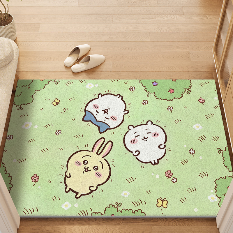 chiikawa入户门地垫丝圈防滑脚垫