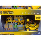 新文艺车玩服务者开荒者拖板车会讲故事大号惯性车多功能组合拖车