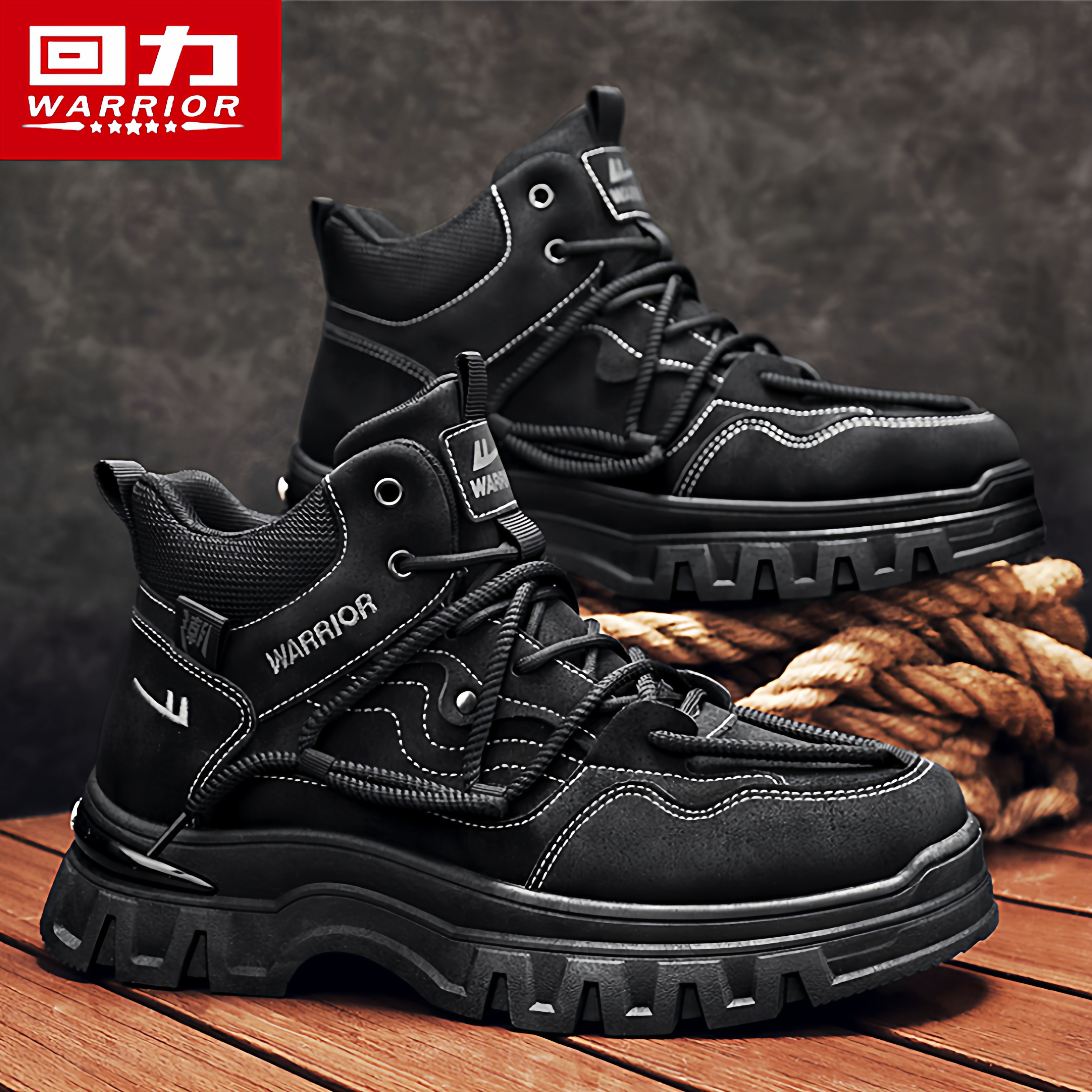 回力官方旗舰店男鞋工装马丁靴子