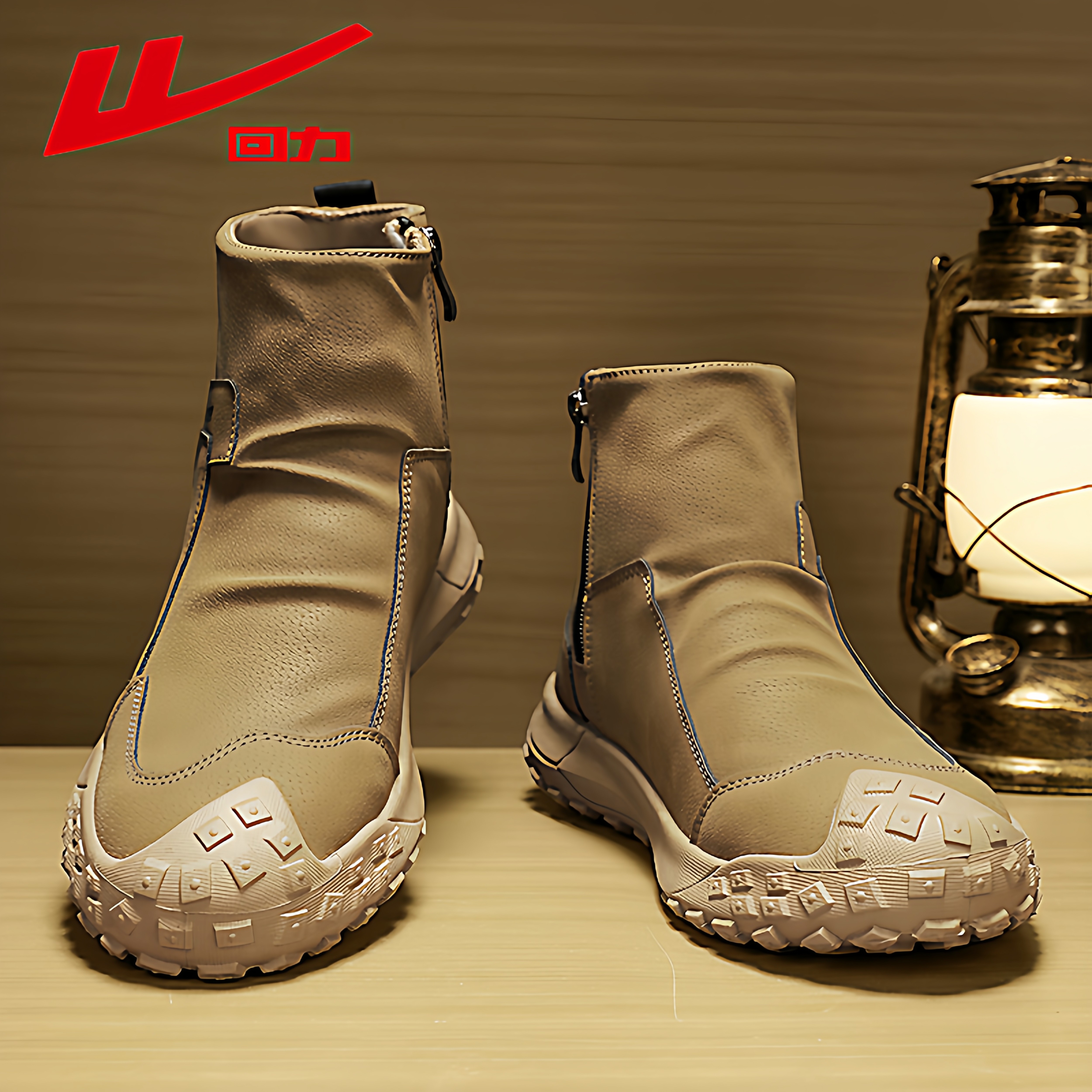 回力男鞋冬季加绒保暖大棉鞋男士休闲皮鞋工作防水防滑劳保马丁靴,流行男鞋,单鞋,淘宝优惠券,粉丝福利购,淘宝优惠卷