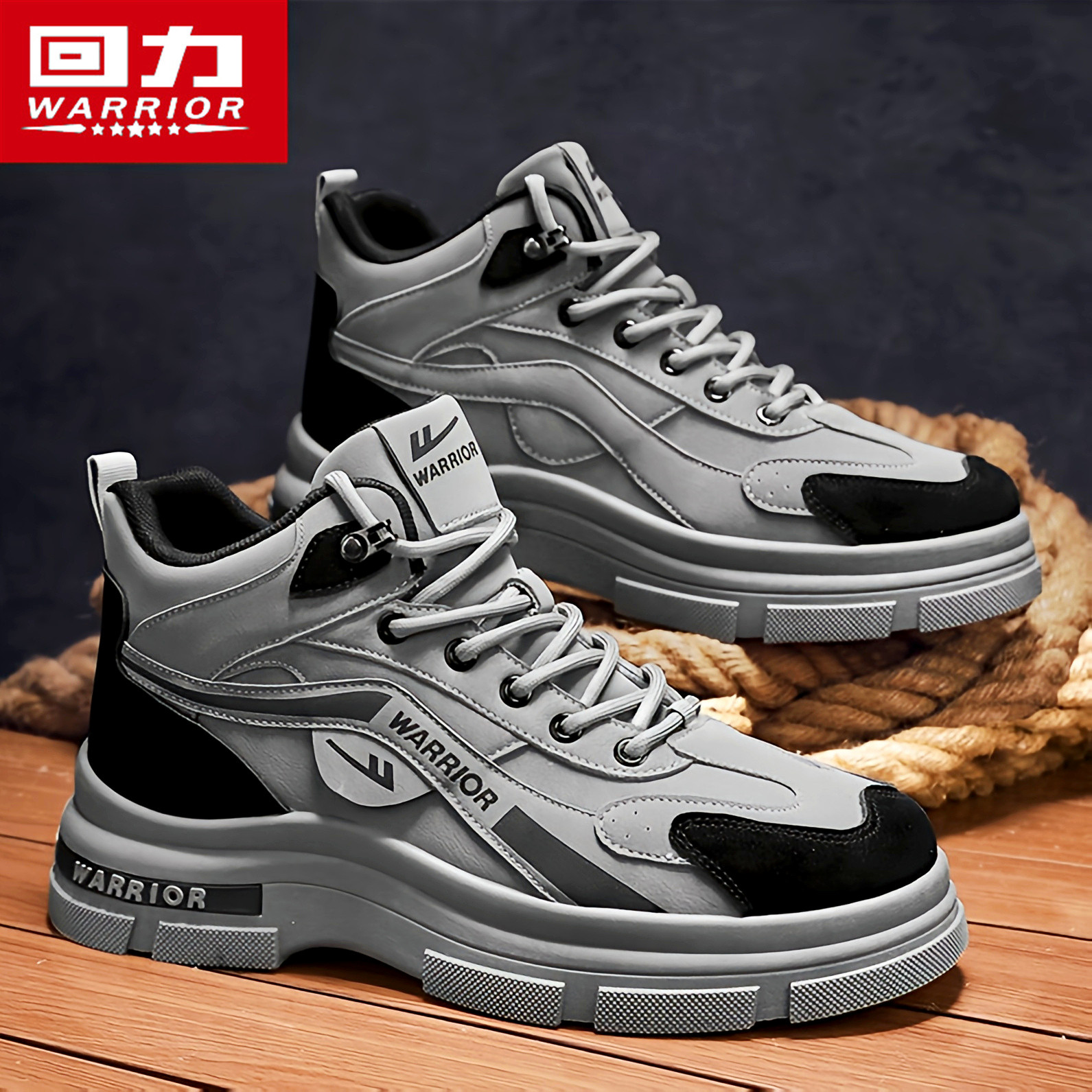 回力男鞋2025新款秋季工地干活防水防滑劳保鞋户外登山工装马丁靴,流行男鞋,单鞋,淘宝优惠券,粉丝福利购,淘宝优惠卷