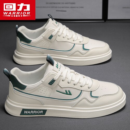 回力男鞋2025新款休闲皮面小白鞋