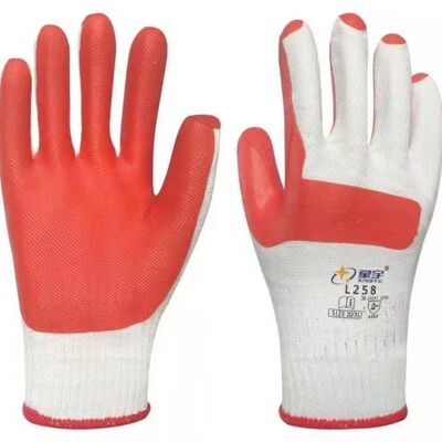 L258钢筋工耐磨防滑胶片劳保手套