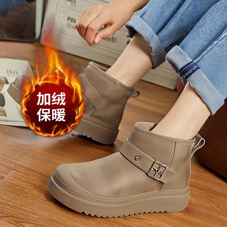斯凯奇秋冬季女鞋雪地靴