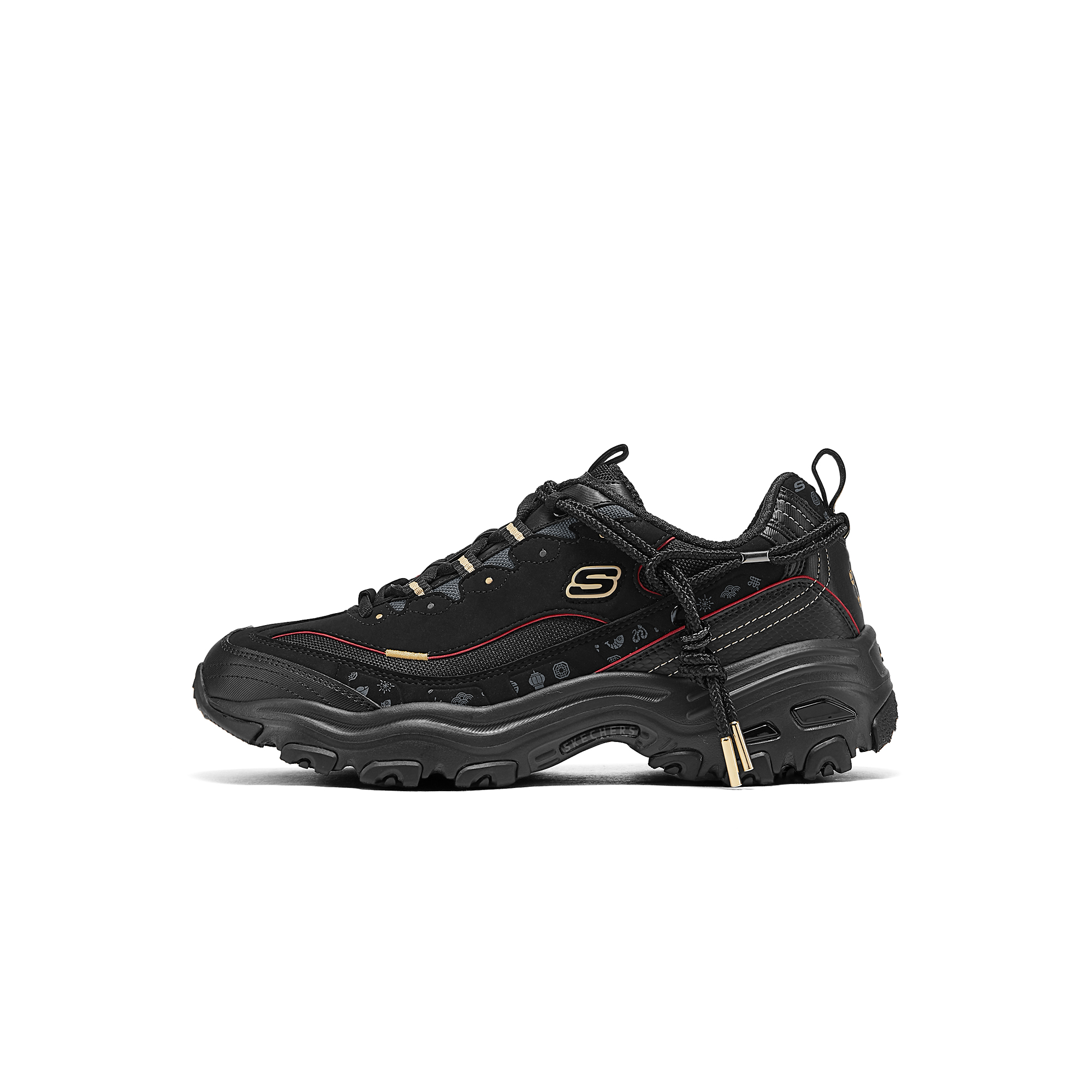 鞋底采用EVA与橡胶材料，轻质吸震