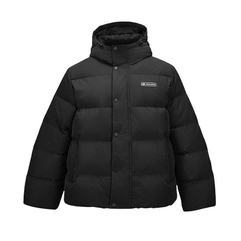 斯凯奇保暖立领短款男女羽绒服