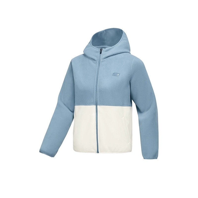 斯凯奇2026冬季新款女士针织连帽外套加绒短外套摇粒绒保暖夹克衫,运动服/休闲服装,跑步外套,淘宝优惠券,粉丝福利购,淘宝优惠卷