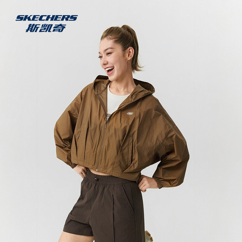 Skechers斯凯奇2025年秋冬新款女装梭织连帽外套,运动服/休闲服装,运动茄克/外套,淘宝优惠券,粉丝福利购,淘宝优惠卷