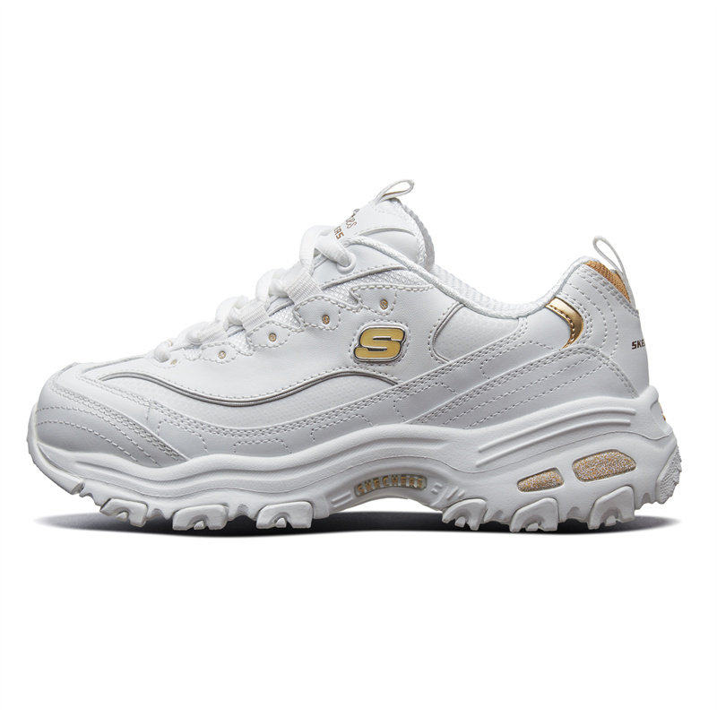 Skechers斯凯奇春秋季女鞋舒适运动跑步鞋老爹鞋熊猫鞋休闲小白鞋