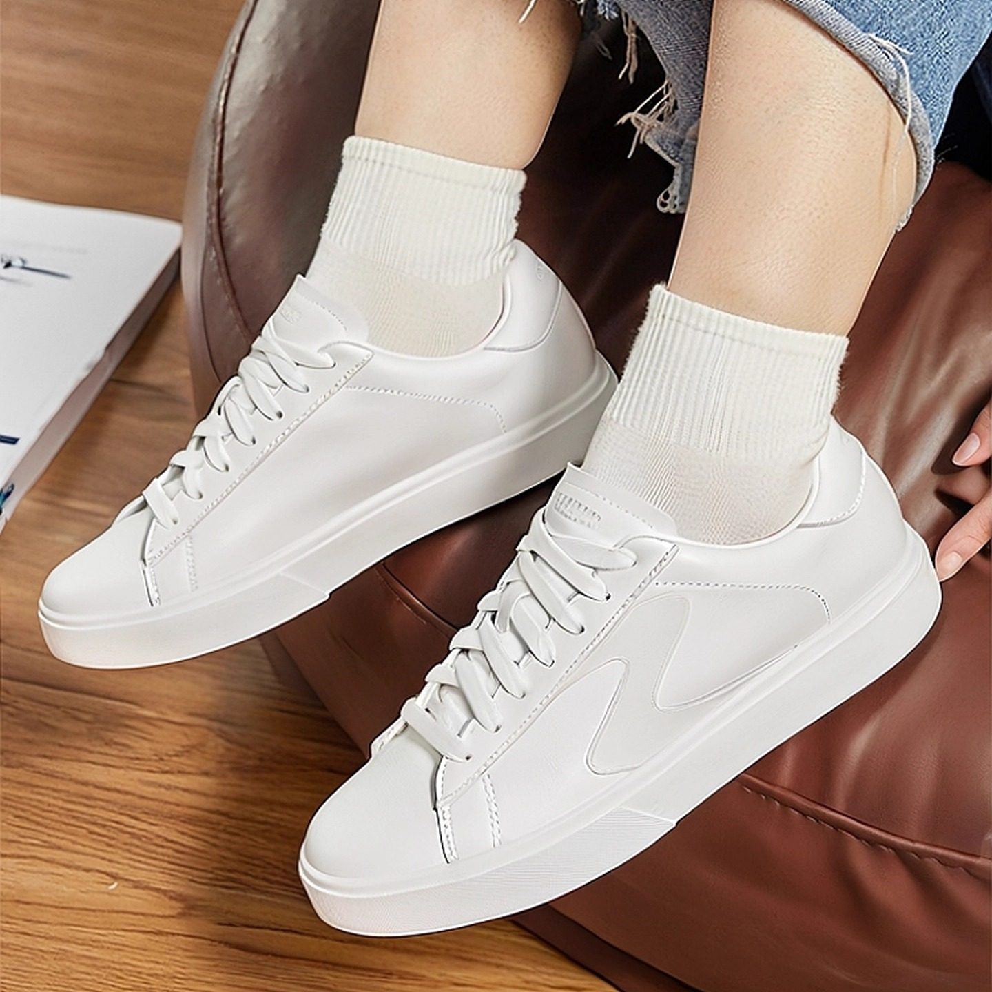 Skechers斯凯奇春夏季新款女鞋百搭休闲小白鞋商务通勤板鞋185000