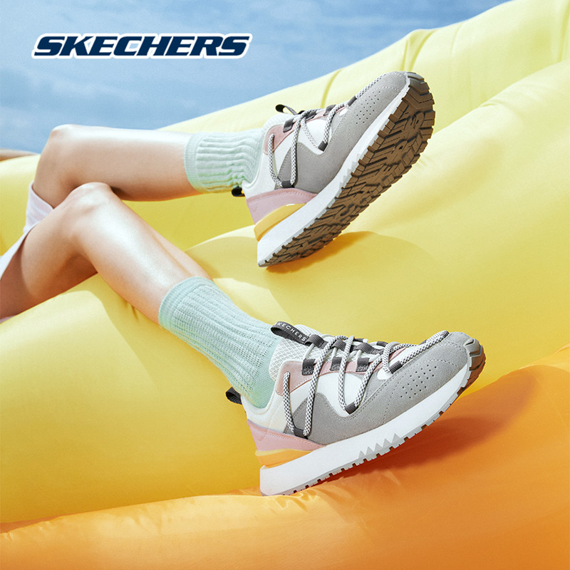 Skechers女鞋夏季休闲可颂鞋