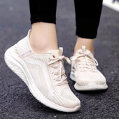 闪穿鞋 网面透气休闲妈妈鞋 Skechers斯凯奇秋女孕妇鞋 一脚蹬健步鞋