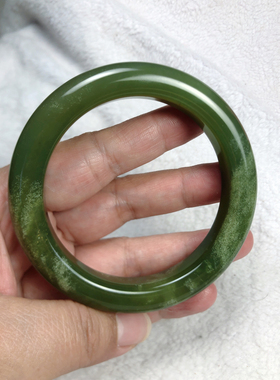 和田玉手镯正圈59口女玉镯子包邮天然玉石材质保真一物一图