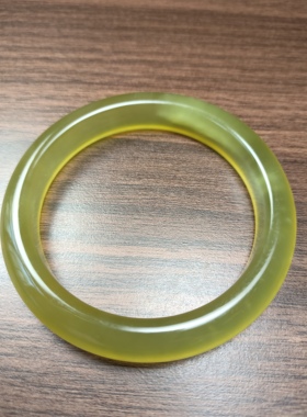 岫玉手镯正圈62mm水润起荧光