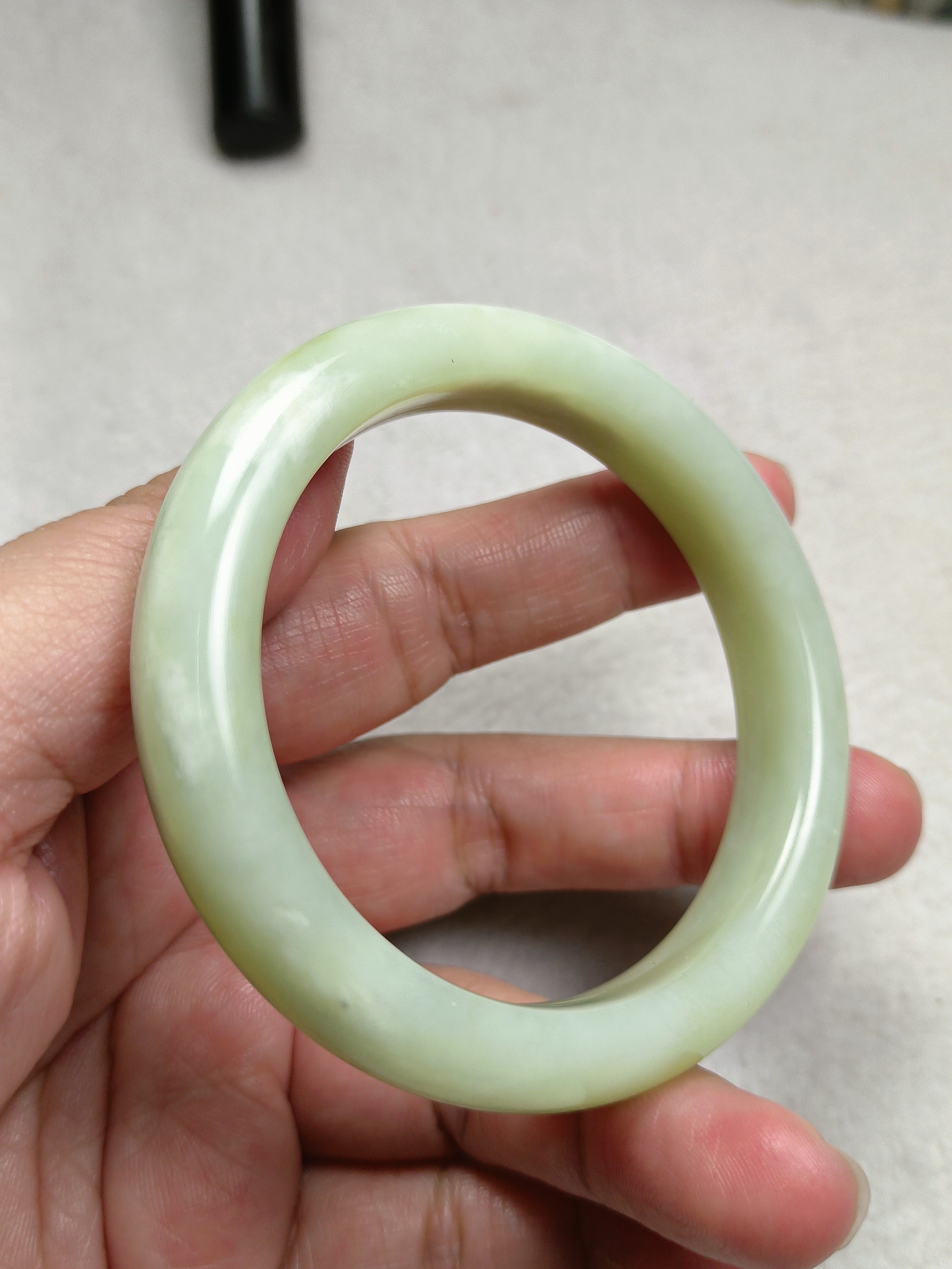 花玉蓝水鸭蛋青手镯正圈54口岫玉手镯包邮保真天然玉石一物一图,饰品/流行首饰/时尚饰品新,手镯,淘宝优惠券,粉丝福利购,淘宝优惠卷