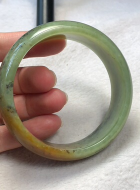 河磨玉宽版手镯正圈60口和田玉手镯包邮实物拍摄一物一图天然玉石