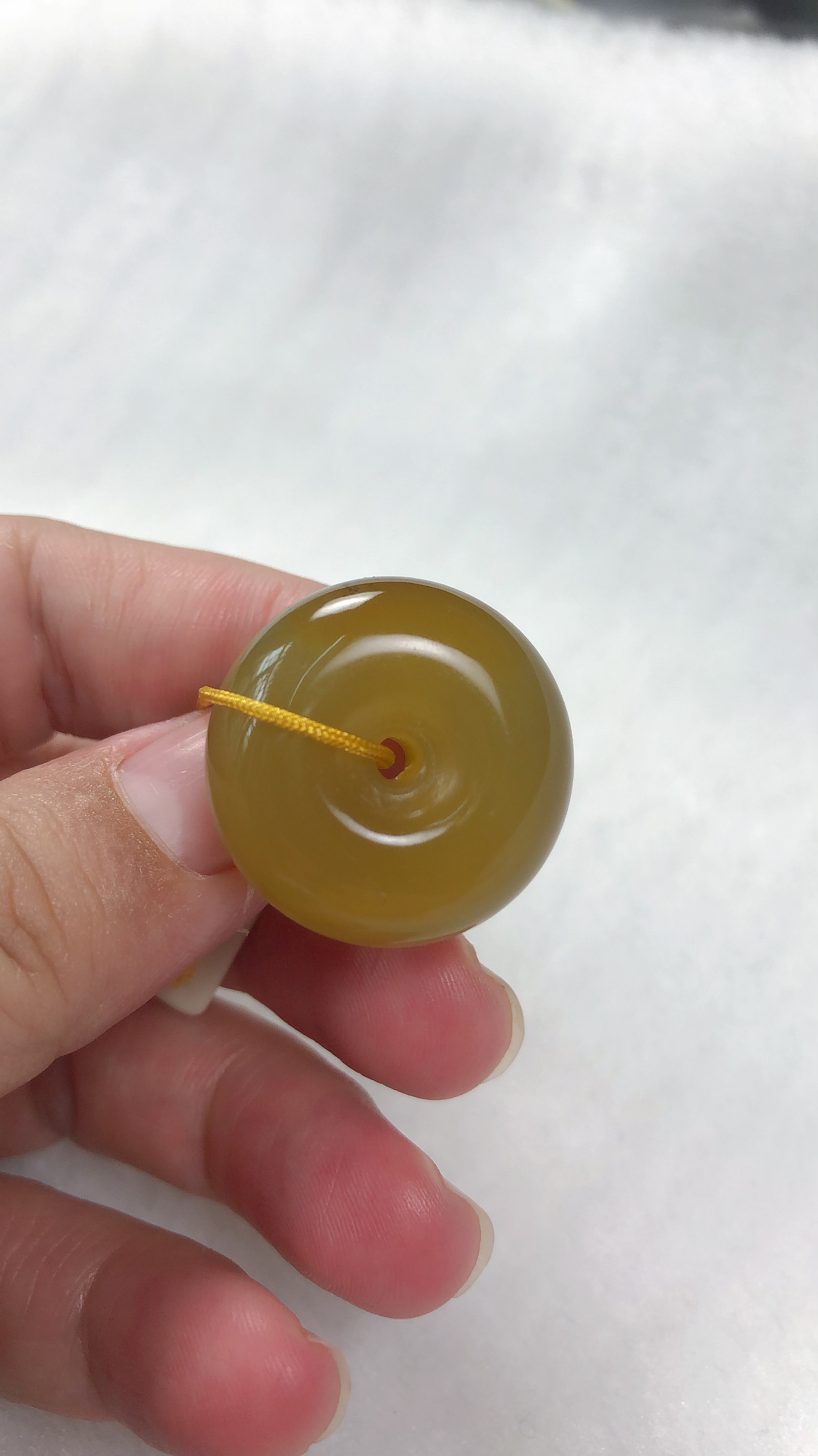 岫玉辽阳花玉平安扣吊坠毛衣链挂件手链手牌