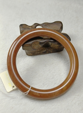 天然佘太玉手镯正圈58口一物一图