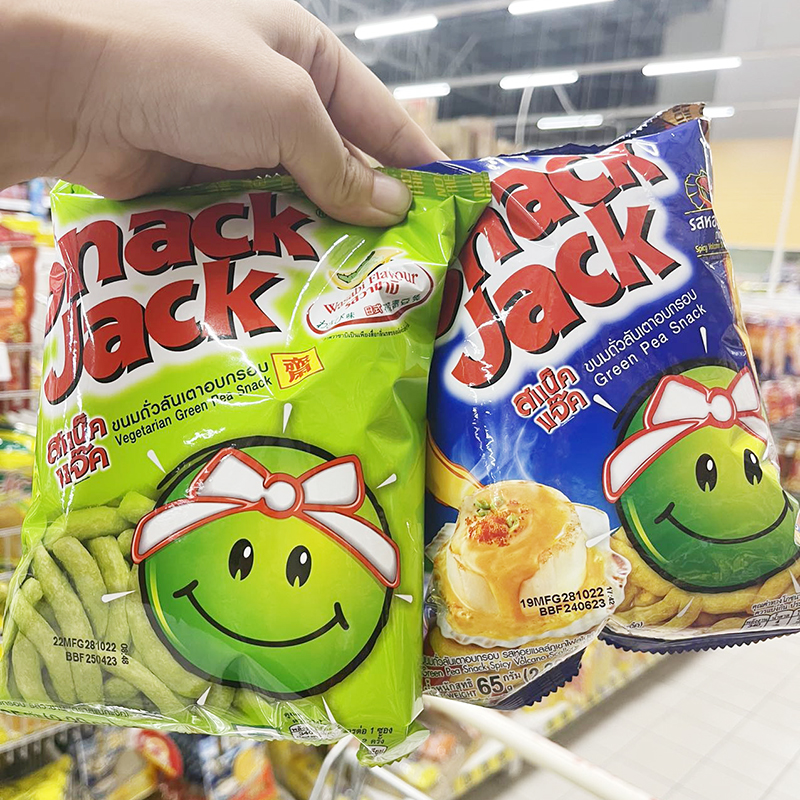 泰国711代购零食Snack Jack豌豆条芥末椒盐大虾扇贝Off win代言-封面