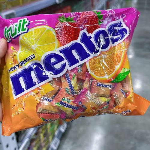 泰国夹心充气糖果mentos薄荷糖