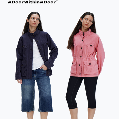 ADoOr2色薄款复古工装外套