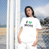 DoOr 我爱妈妈基础大短袖 PoppyT恤男女同款 纯棉宽松半袖 白色