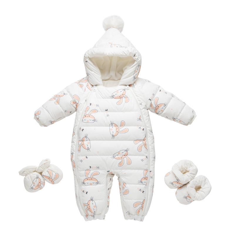 睿也婴儿羽绒服连体羽绒服外出