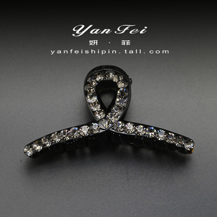 发量多后脑勺抓夹大号新款顶复古头饰女9cm立体炫彩