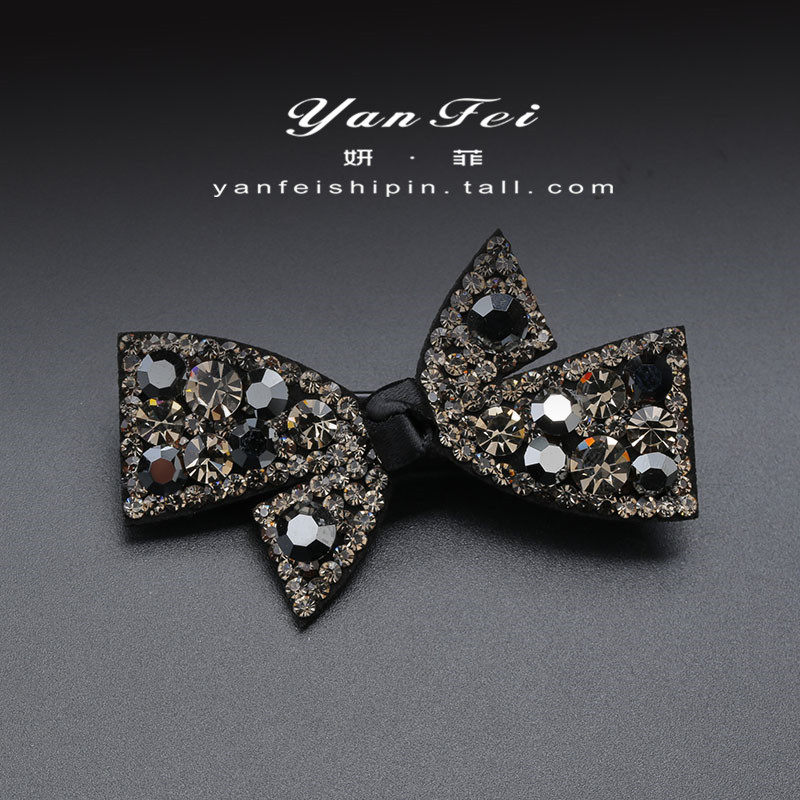 前额水钻蝴蝶结夹子头饰发夹刘海夹侧边头发卡子一字夹简约鸭嘴夹,饰品/流行首饰/时尚饰品新,发饰,淘宝优惠券,粉丝福利购,淘宝优惠卷