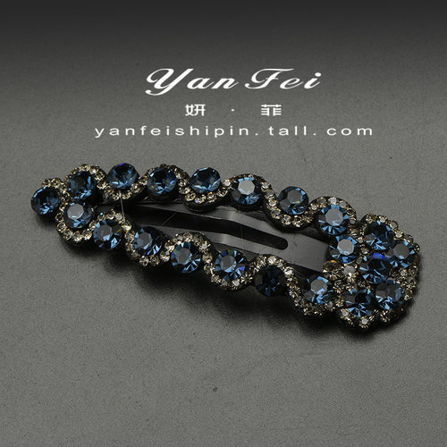妍菲边夹女侧边水钻bb夹女士发饰发卡夹子头饰发夹前额刘海夹碎发