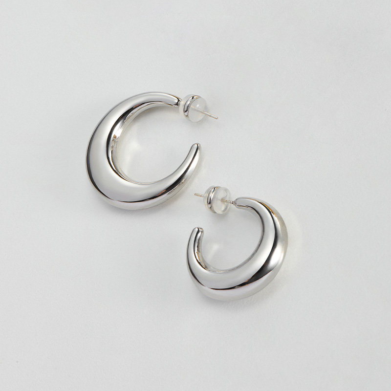 LARAINE YIN冷淡风超质感金属光面耳圈耳环925银针个性气质耳钉,饰品/流行首饰/时尚饰品新,耳环,淘宝优惠券,粉丝福利购,淘宝优惠卷