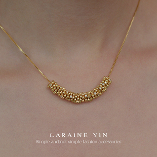 LARAINE YIN轻奢气质闪钻锆石百搭锁骨链高级感时髦项链choker
