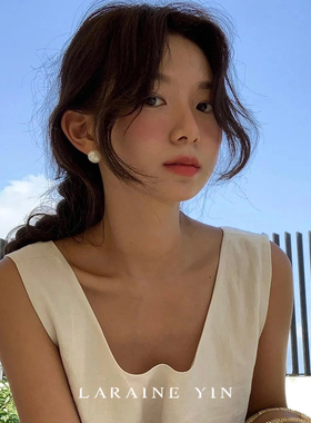 韩国小众高级感施家珍珠耳钉女s925纯银耳环潮博主fever同款耳夹