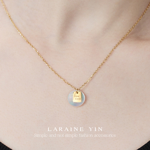 LARAINE YIN小众设计感简约贝壳项链通勤百搭锁骨链