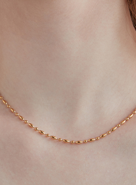 LARAINE YIN项链女轻奢高级设计感小众钛钢小米珠锁骨链