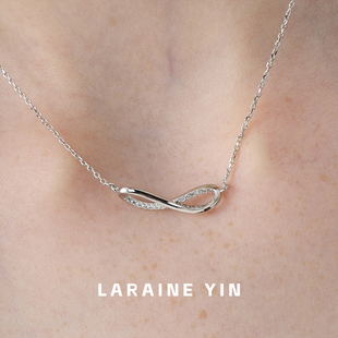 LARAINE YIN简约轻奢通体银饰项链女百搭日常通勤约会锁骨链颈链