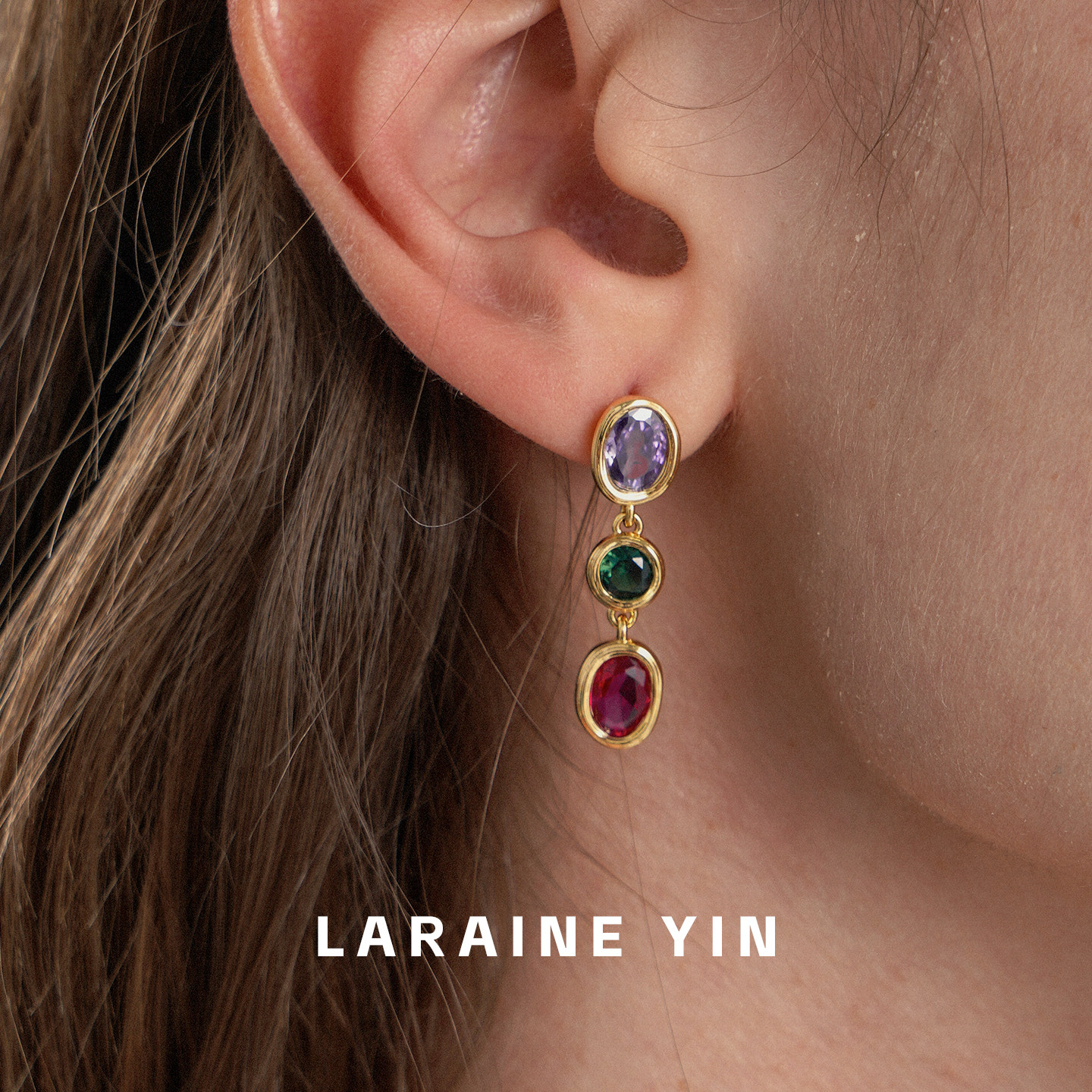 LARAINE YIN中古风多色宝石耳环小众高级感长款流苏耳坠银针耳饰,饰品/流行首饰/时尚饰品新,耳环,淘宝优惠券,粉丝福利购,淘宝优惠卷