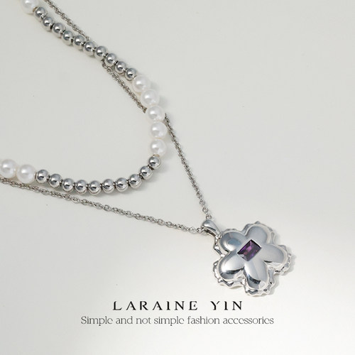 LARAINE YIN原创小众设计人造珍珠球球串珠项链叠戴百搭锁骨链