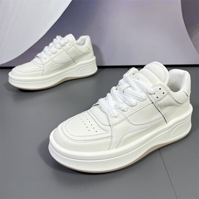春秋季百搭网红增高男士小白鞋